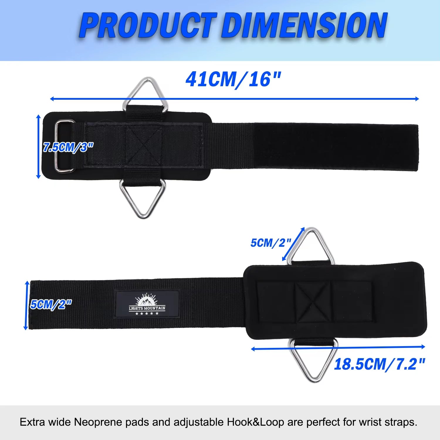 Wrist Straps for Resistance Band Workout Cable Machines Neoprene Padded Wrist Cuffs Gym Home Fitness Equipment 1Pair