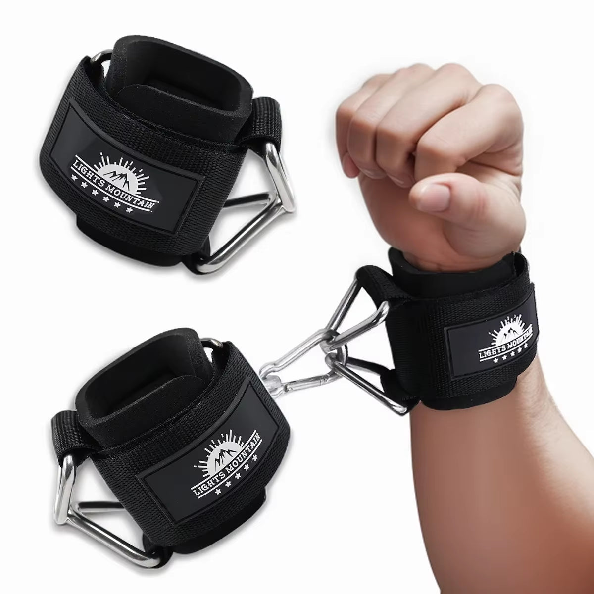 Wrist Straps for Resistance Band Workout Cable Machines Neoprene Padded Wrist Cuffs Gym Home Fitness Equipment 1Pair
